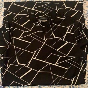 Shein XL Bodycon Black Geometric Print